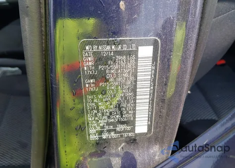 2015 Nissan Juke S из США, поврежденный, VIN JN8AF5MR3FT506118